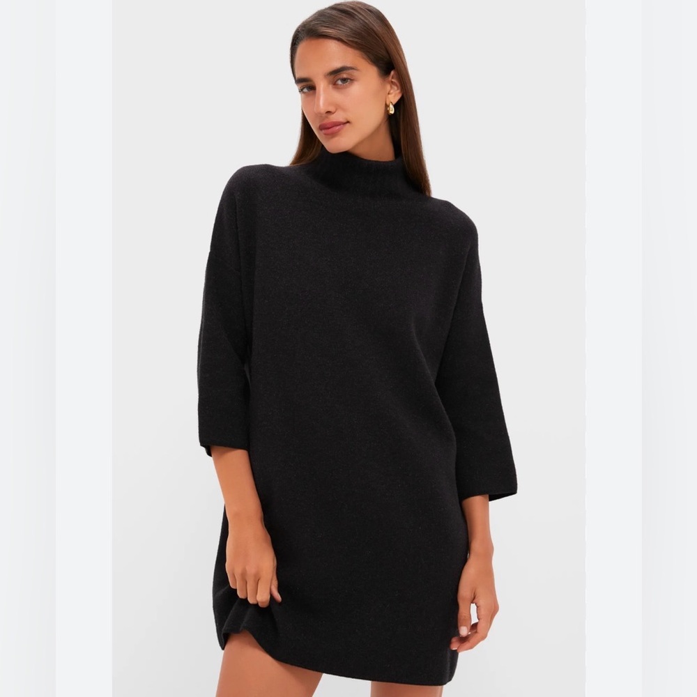 Pomander Place Black Turtleneck Sweater Dress